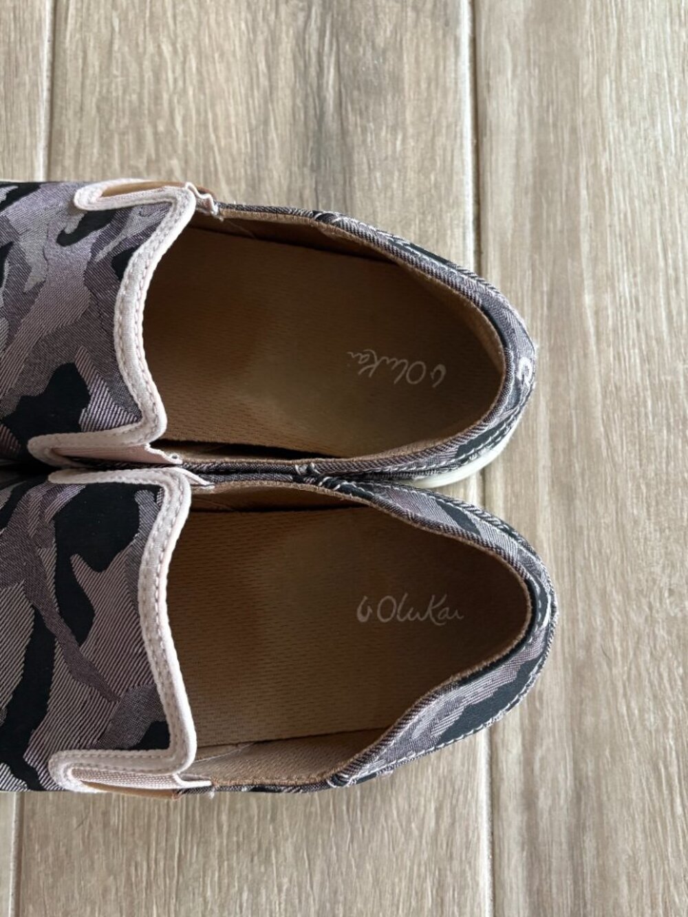 Olukai Pehuea Pa'i Shoes Women's 8.5 Soft Pink Camo Slip On Beach Summer Sneaker - Picture 8 of 10